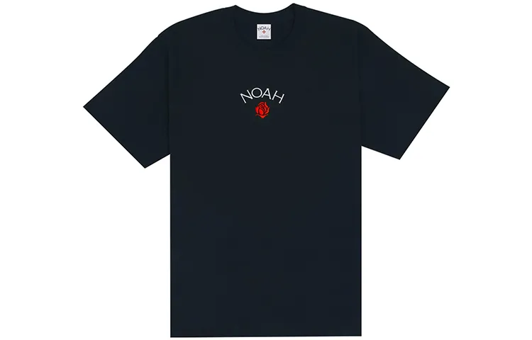 NOAH T Shirts Unisex Marine Blue Crew Neck Moderate Straight Fit