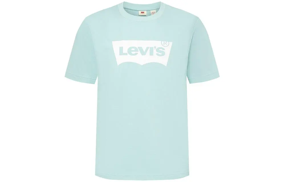 Levi's T-Shirts Men's Green Crew Neck Moderate Straight Fit
