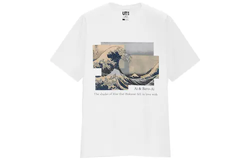 UNIQLO T Shirts Unisex White Crew Neck Moderate Straight Fit