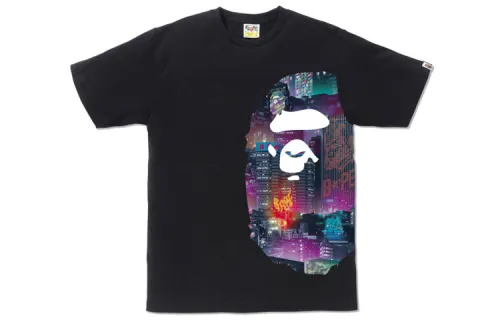 A BATHING APE Head Series T Shirt Unisex Black