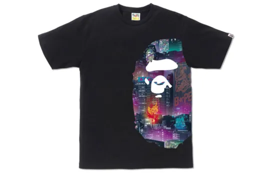 A BATHING APE Head Series T Shirt Unisex Black