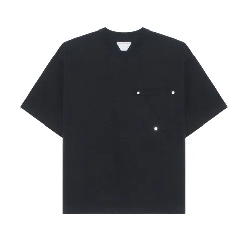 Bottega Veneta T Shirts Men's Black Crew Neck Moderate Straight Fit