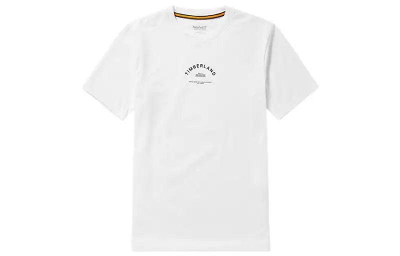 Timberland T Shirts Men's White Crew Neck Moderate Straight Fit