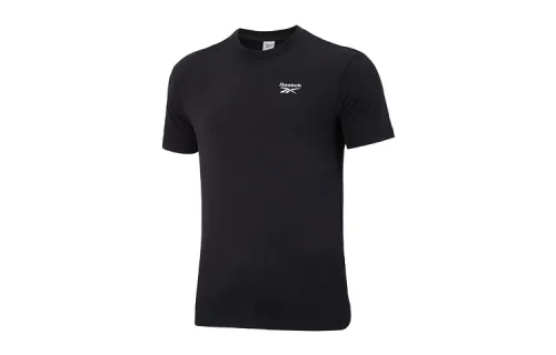 Reebok T Shirts Unisex Black Crew Neck Moderate Straight Fit