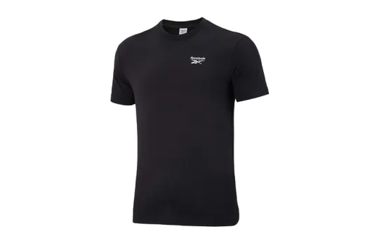 Reebok T Shirts Unisex Black Crew Neck Moderate Straight Fit