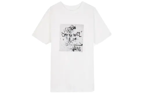Vans T Shirts Men's White Crew Neck Moderate Straight Fit