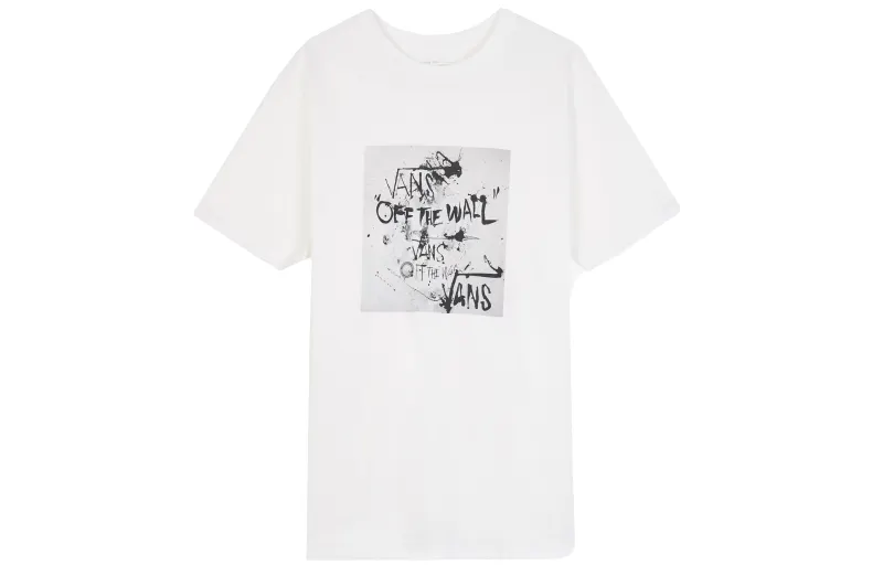 Vans T Shirts Men's White Crew Neck Moderate Straight Fit