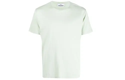 STONE ISLAND T Shirts Men's Green Crew Neck Moderate Straight Fit