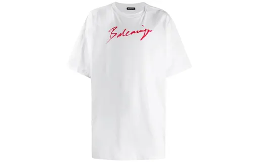 Balenciaga T Shirts Men's Crew Neck Moderate Straight Fit
