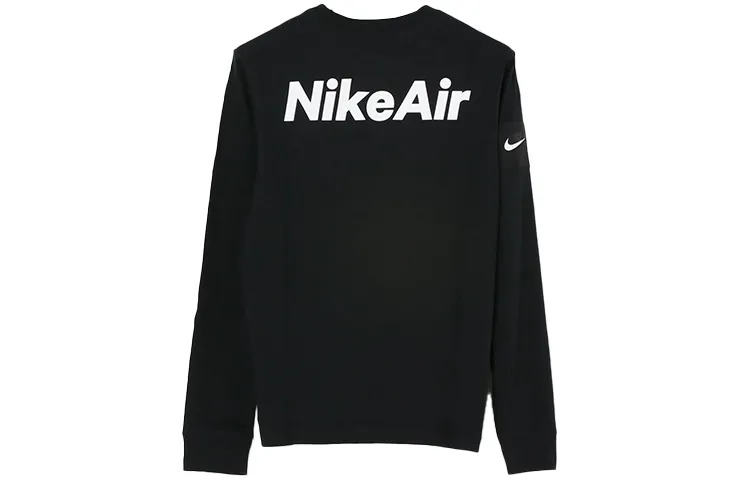 Nike T-Shirts Men's Black Crew Neck Moderate Straight Fit
