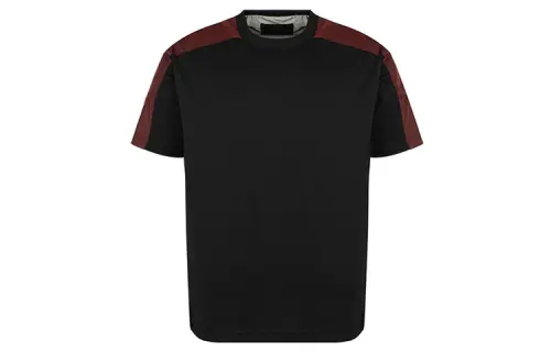 PRADA T Shirts Men's Black Crew Neck Thin Straight Fit