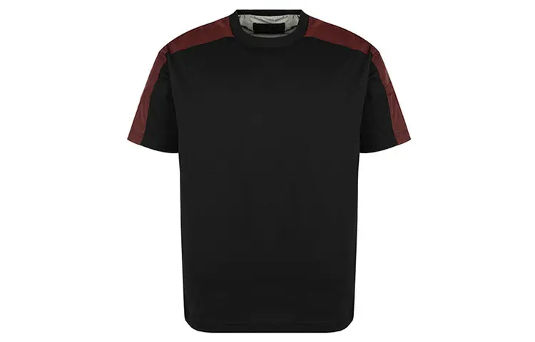 PRADA T Shirts Men's Black Crew Neck Thin Straight Fit
