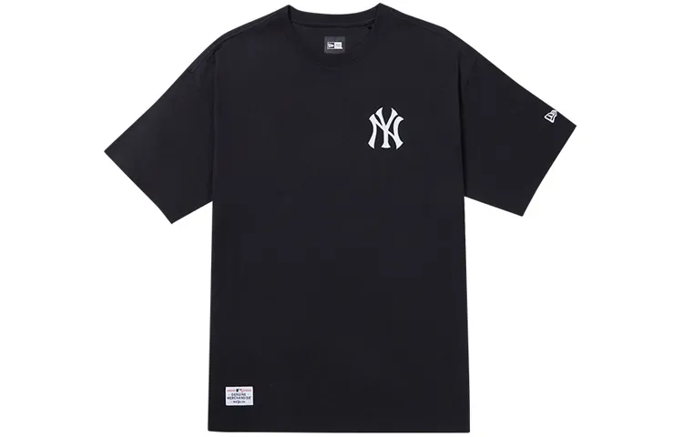 New Era T Shirt Couple, Trendy And Versatile Unisex Black