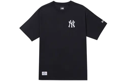 New Era T Shirt Couple, Trendy And Versatile Unisex Black
