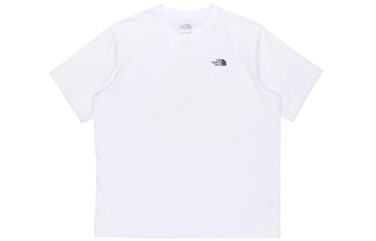 THE NORTH FACE Camping T-Shirts Unisex White Crew Neck Moderate Straight Fit