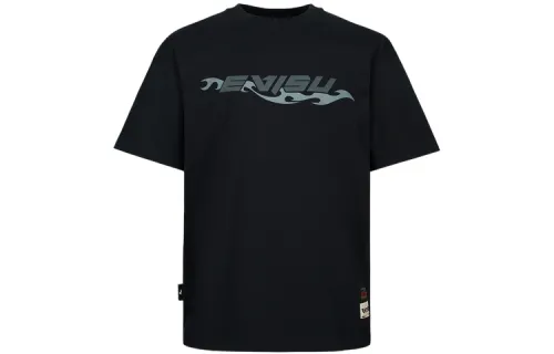 EVISU T Shirts Men's Dark Gray Crew Neck Moderate Straight Fit