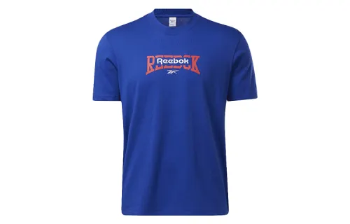Reebok T Shirts Unisex Blue Crew Neck Moderate Straight Fit