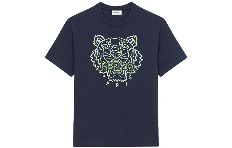 KENZO Classic Tiger Head SS22 T Shirt Men's Navy Blue