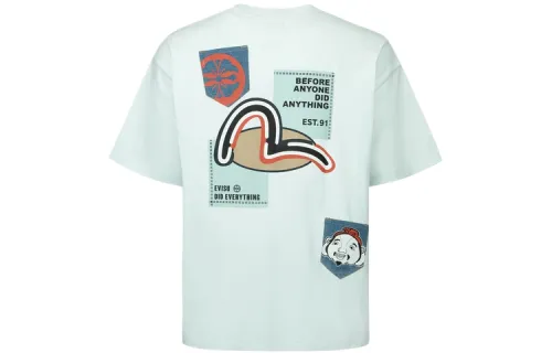 EVISU T Shirts Men's Crew Neck Moderate Straight Fit