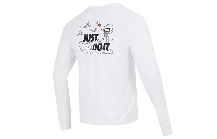 Nike T-Shirts Men's White Crew Neck Moderate