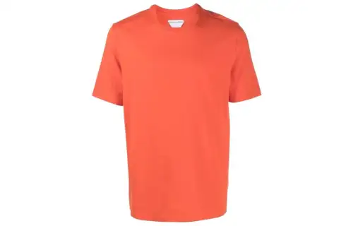 Bottega Veneta T Shirts Men's Orange Crew Neck Moderate Straight Fit