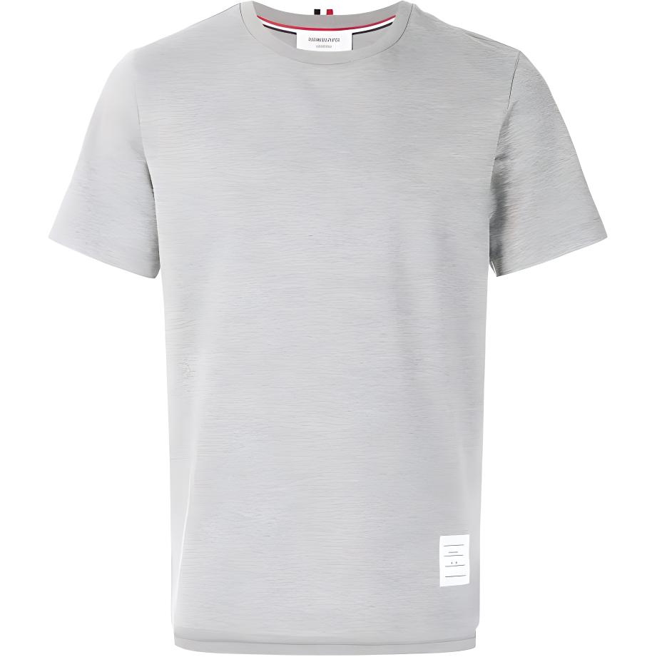 THOM BROWNE Tom Brown Gray solid color round neck pullover short-sleeved T-shirt summer men's gray