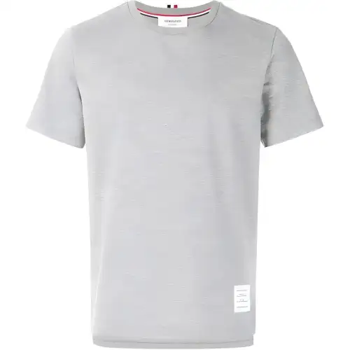 THOM BROWNE Logo Patch Crewneck T Shirt