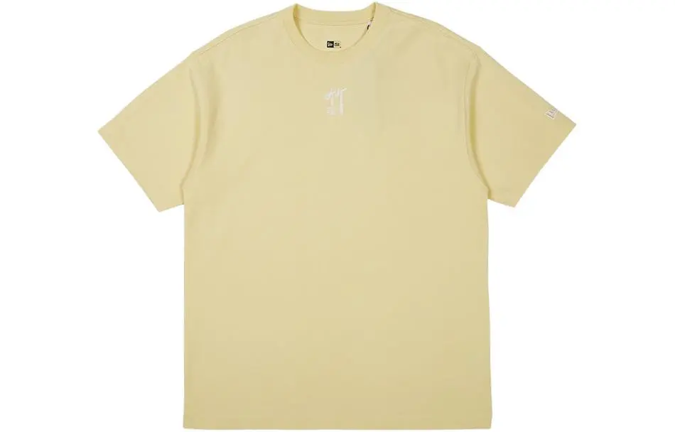 New Era T-Shirts Unisex Yellow Crew Neck Moderate Straight Fit