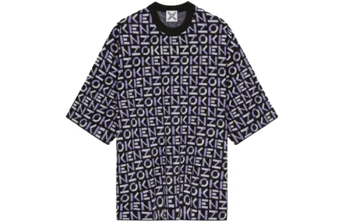 KENZO T Shirts Men's Blue Crew Neck Moderate Straight Fit