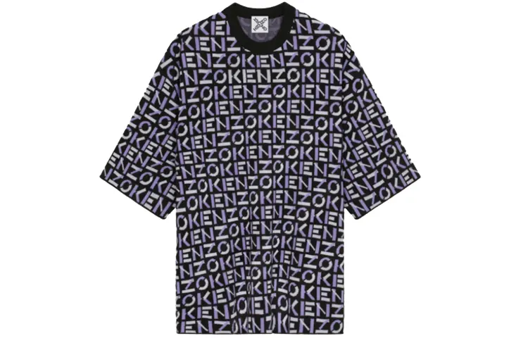 KENZO T Shirts Men's Blue Crew Neck Moderate Straight Fit