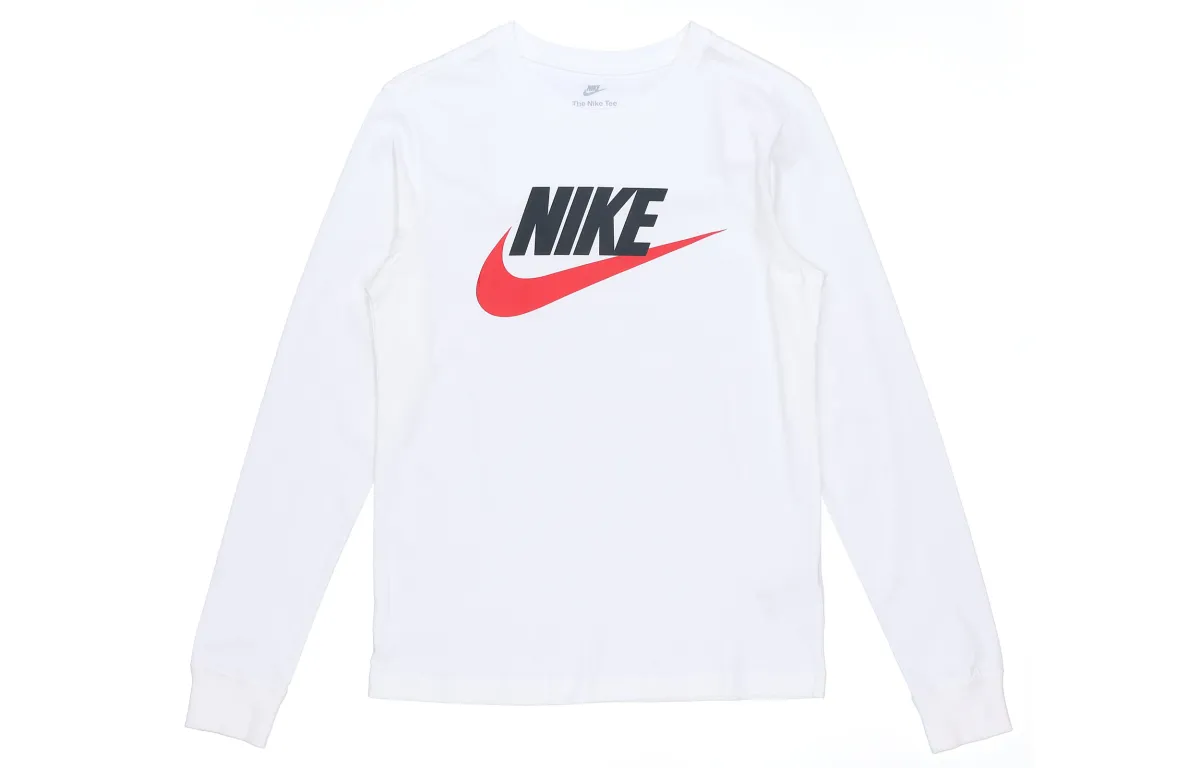 Nike T-Shirts Men's White Crew Neck Moderate Straight Fit