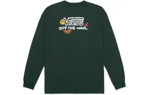 Vans T Shirts Men's Green Crew Neck Moderate Other