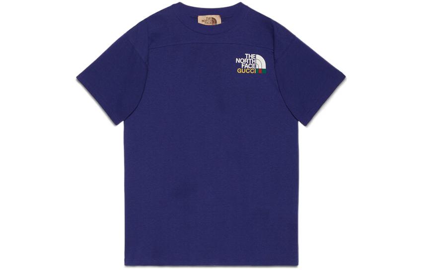 GUCCI Gucci, the north face, blue T-shirt