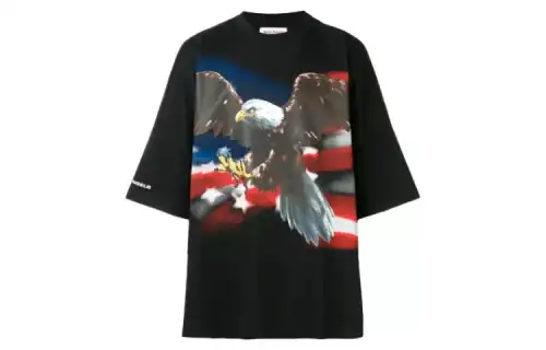 PALM ANGELS T Shirts Unisex Black Crew Neck Moderate Straight Fit