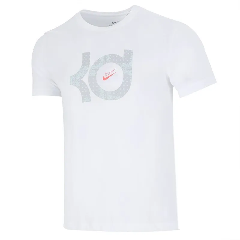 Nike Dri-Fit T-Shirts Men's White Crew Neck Moderate Straight Fit