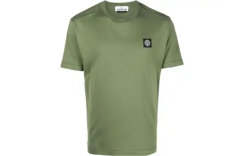 STONE ISLAND 60/2 Cotton Jersey Garment Dyed T Shirt