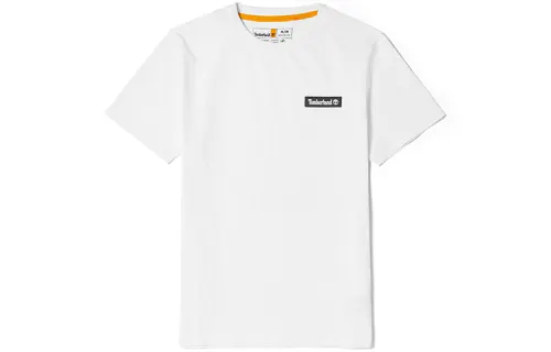 Timberland T Shirts Unisex White Crew Neck Moderate Straight Fit