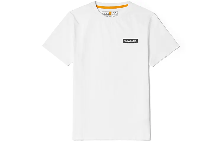 Timberland T Shirts Unisex White Crew Neck Moderate Straight Fit