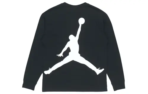 Jordan T Shirts Men's Black Crew Neck Moderate Straight Fit
