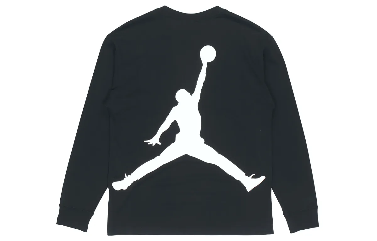 Jordan T-Shirts Men's Black Crew Neck Moderate Straight Fit