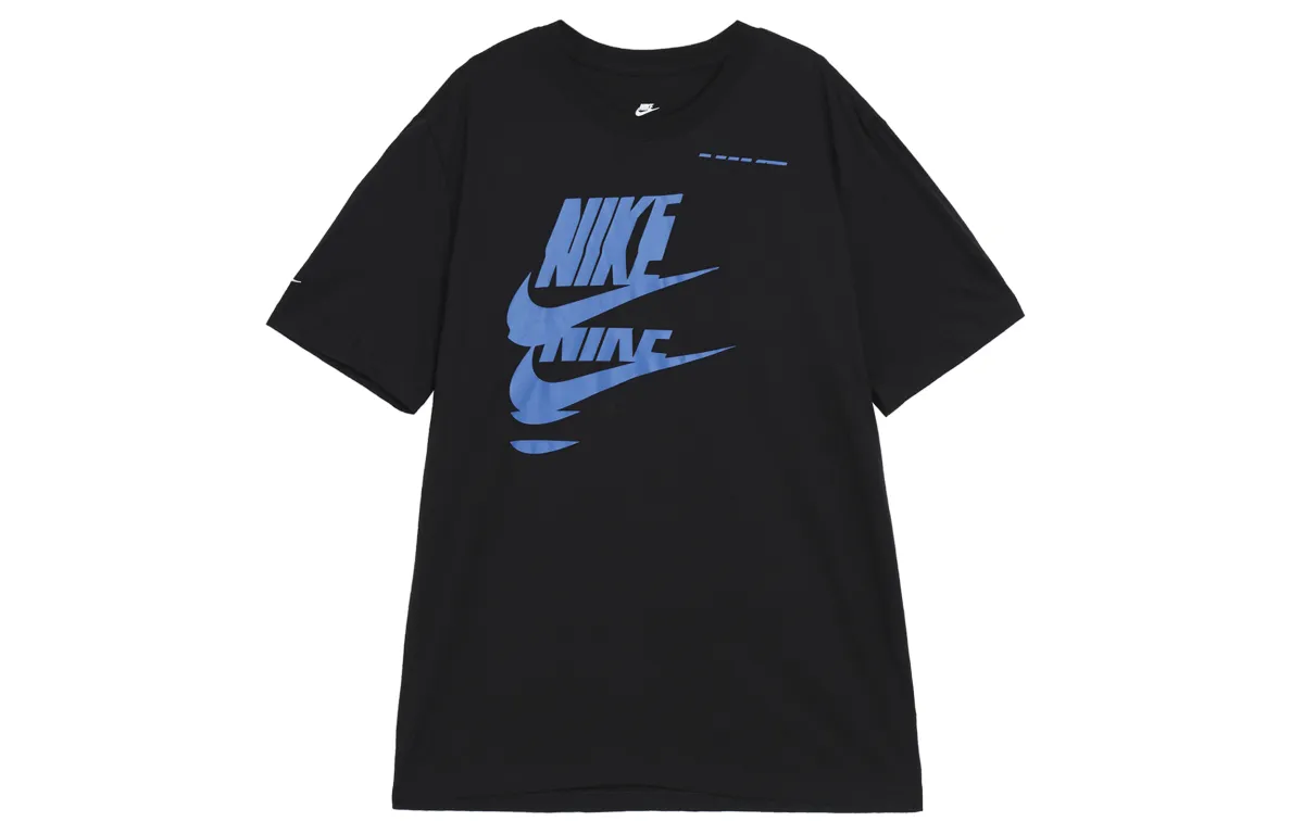 Nike Sportswear T-Shirts Men's Black Crew Neck Moderate