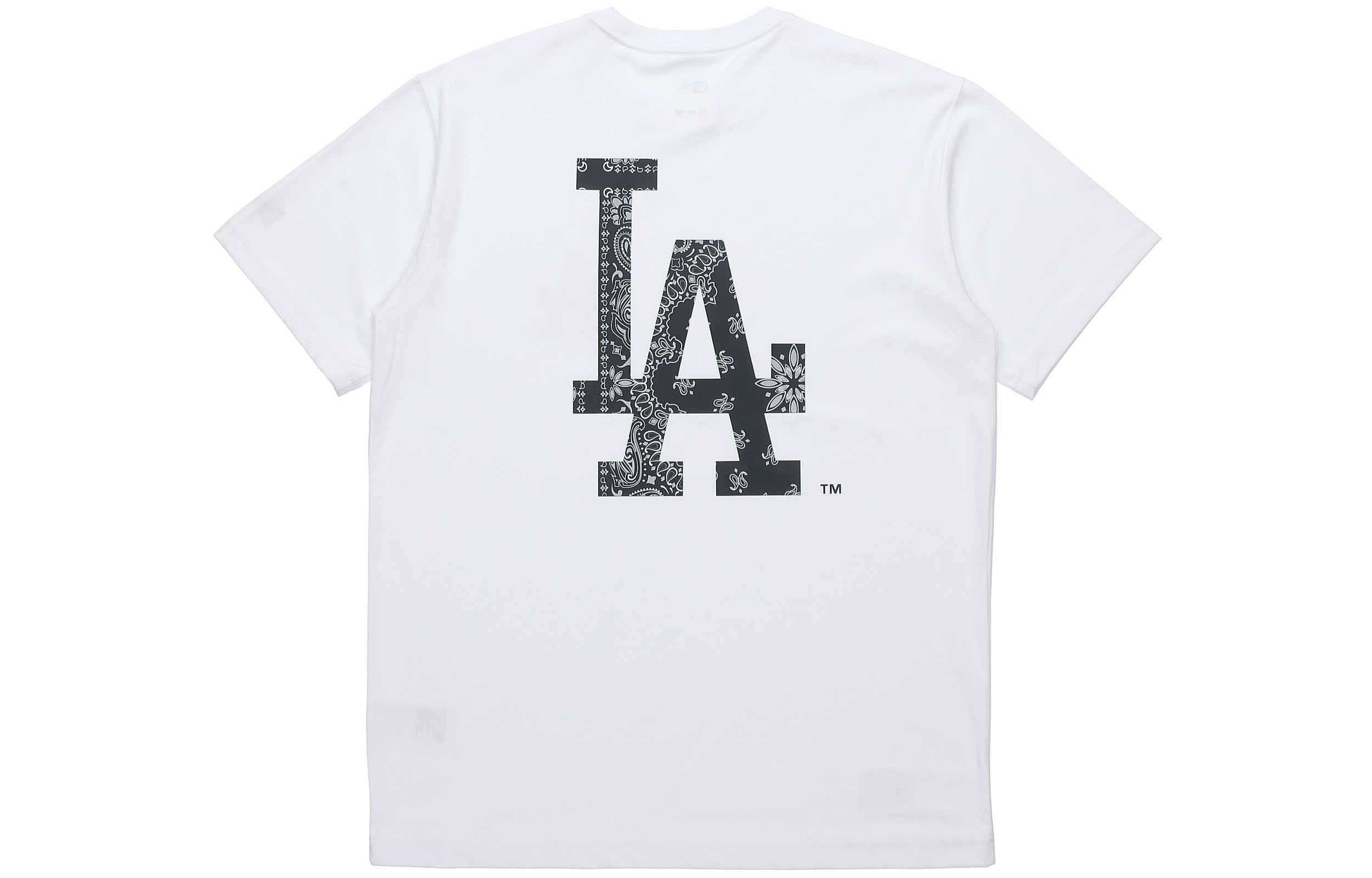 New Era BIG PAISLEY LOGO T12 LOS ANGELES DODGERS T-SHIRT WHITE