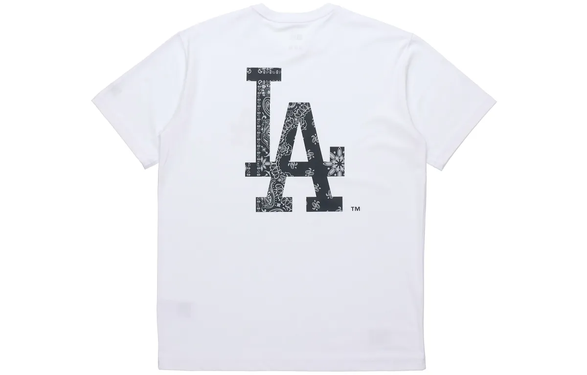 New Era BIG PAISLEY LOGO T12 LOS ANGELES DODGERS T-SHIRT WHITE