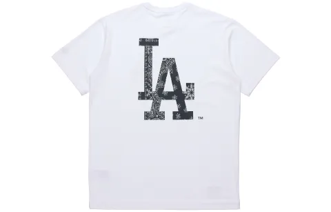 New Era BIG PAISLEY LOGO T12 LOS ANGELES DODGERS T-SHIRT WHITE