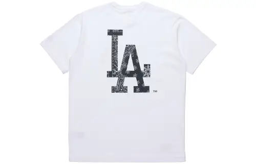 New Era BIG PAISLEY LOGO T12 LOS ANGELES DODGERS T-SHIRT WHITE