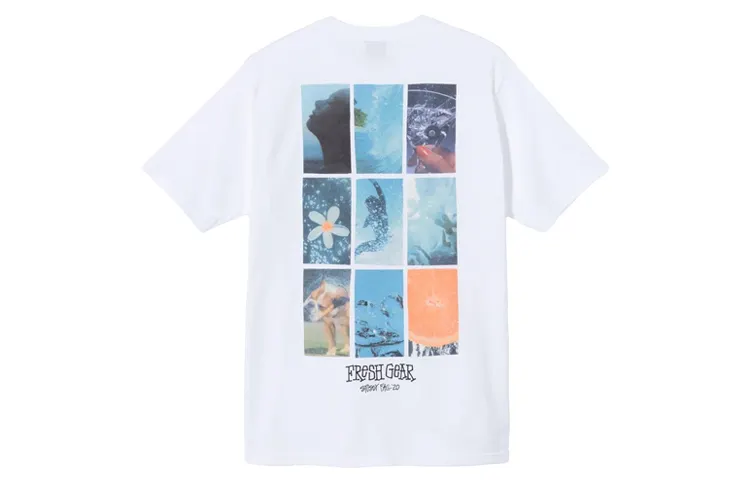 Stussy T Shirts Unisex White Crew Neck Moderate Straight Fit