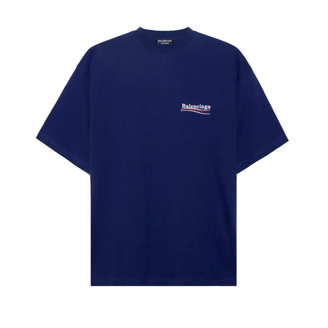 Balenciaga Political Campaign Oversized T-Shirt Dark Blue/Multi