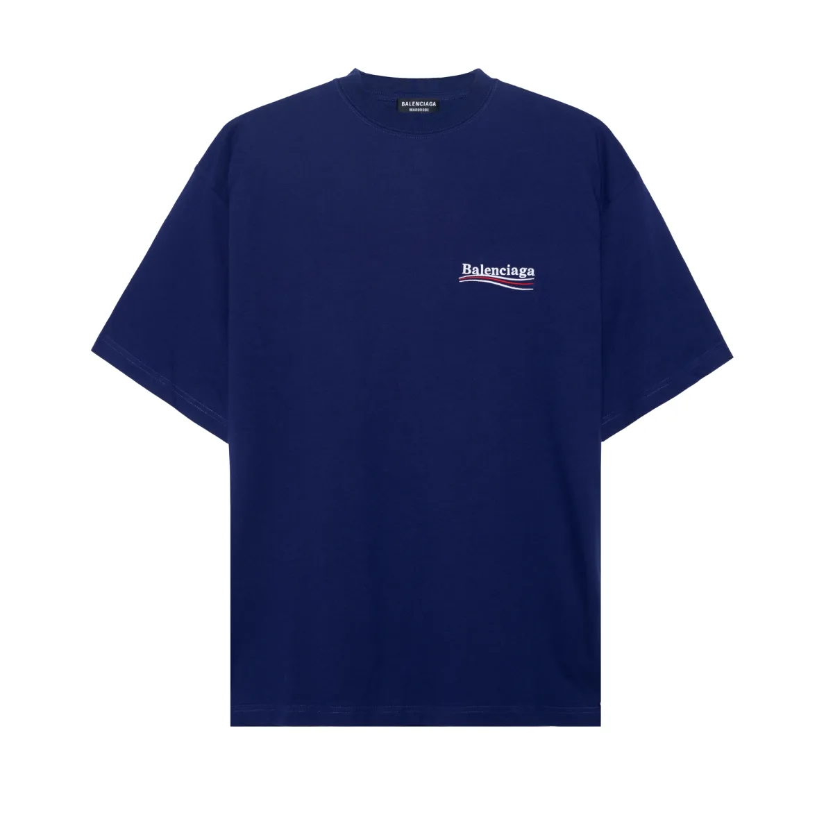 Balenciaga Political Campaign Oversized T-Shirt Dark Blue/Multi