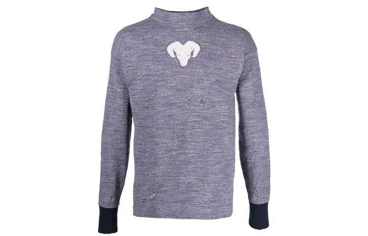 Maison Margiela T-Shirts Men's Purple Crew Neck Moderate Straight Fit