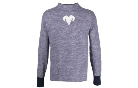 Maison Margiela T-Shirts Men's Purple Crew Neck Moderate Straight Fit